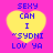Pixelated yellow heart on bright pink background with blue text reading SEXY CAN I "SYDNI LOV YA" in four identical