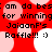 Red background with repeating pink and white circles; black pixelated text reads "I am da bes am da bes for winning for winning JaiaanF's JaiaanF's Raffle!!! :)" in two horizontal