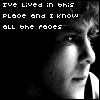 Black-and-white animated sequence showing a person's face with changing expressions and overlaid text fragments.