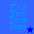 Pixelated blue text 'F.Y.F. Face Your Fears' with a star symbol on two shades of blue background, animated between light and dark blue