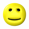Yellow circular face with black eyes and mouth, transitioning from neutral to sad expressions with tears in a