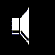 White speaker icon with sound waves on black background, showing sequential animation frames of increasing wave count.