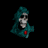Pixelated icon of a hooded figure with skeletal face and red chest emblem, next to red text reading "I'd hate me 2 if I was u" on black background.