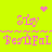 Bright yellow background with pink text and decorative elements, featuring repeated 'Stay' and 'Beautiful' phrases in a stylized font.