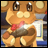 A pixelated anime-style character with brown fur and large eyes holding a fish, next to text reading "Anime IM" and "COM" on a black background.