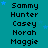 A static image displays a of repeated names in pixelated text against a teal background with scattered blue stars
