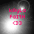 Pixelated pink text 'kAyLo Faith <33' over a grayscale nebula-like background with shifting light patterns
