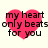 Four identical pink heart-shaped icons with black text reading 'my heart only beats for you' arranged in a on a light background