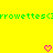 Green pixelated text 'rowettes<3rowettes<3' spans horizontally across a bright yellow background with two pink pixelated hearts below.
