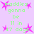Pixelated text and pink star shapes on a light purple background, with green text reading "maddies gonna be 11 in 47 days" repeated across the image.