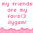 Pixelated pink text on white background with repeating phrases and a wavy border, showing partial repetition in lower section.