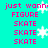 Cyan background with pink text and white snowflakes; repeated 'just wann' above 'FIGURE' then four 'SKATE' lines, some with animated snowflake overlays.