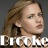 Static 48x48 pixel buddy icon featuring a close-up of a person with light brown hair and fair skin, overlaid with large white text reading "BROOKESSS" at the bottom against a dark gray background.