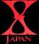 Red X-shaped symbols with 'JAPAN' text below each, displayed in a vertical sequence of six identical on black background