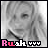 nine grayscale images showing a person with long hair, each labeled 'Rush' with varying heart symbols below the text