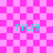 Pixelated cyan text 'TYLER' appears four times on a pink and white checkered background with faint overlapping ghosting effects.