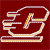 Pixelated icon with maroon background and stylized white and gold lines forming abstract shapes resembling a cup and saucer with a spoon.