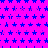 A static image of a repeating pattern of blue stars on a bright pink background with a gray rectangular overlay in the bottom-right corner.