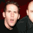 Animated contact sheet of six frames showing band members in various poses with a "Simple Plan" logo panel on the right, all against a dark red background.
