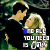 showing a couple embracing, with text overlay changing letter colors across the