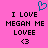 Pixelated text and symbols on a bright pink background with a blue heart icon above the left side.