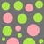 Pixelated image with four quadrants: gray background with green and pink circles, text "We can all be WEIRD sometimes -1" on colorful dots, black background with multicolored circles, and empty space.