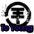 Black circular outline with stylized 'T' and 'Y' symbols inside, three variations of purple text below: 'To Young', 'To Live', and 'a Lie'.