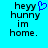 Pixelated text on cyan background with blue heart symbol replacing 'y' in 'hey' on left side of split view.