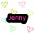 Six distinct visual variations of the name 'Jenny' displayed in different styles and backgrounds.
