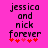 Pixelated text on bright pink background with red heart symbols below, showing two identical static frames side-by-side.