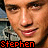 A 2x2 contact sheet of three animated frames showing a person's face with the name "Stephen" in different colored text overlays, displayed on a gray background.