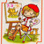 Pixelated icon of a figure with red hair holding an easel displaying a yellow landscape painting, standing on green grass.