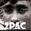 A 46x46 pixel animated buddy icon featuring a grayscale close-up of Tupac Shakur's face on the left and green text reading "Original Icons .com" on a dark green background on the right, displayed as two sampled frames in a contact sheet layout.