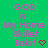 Green background with repeated pink text 'GOD is My Home Skillet Biskit' and red heart symbols arranged in a pattern