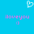 Pixelated white heart symbol above pink text 'iloveyou' with a smiley face on blue background.
