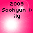 2009 Soohyun (: ily text on pink background with animated light effects