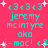 A static digital image with a bright pink background featuring turquoise text and white star-like symbols arranged in repeating patterns.