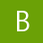 Green square background with a large white capital letter B centered in the middle.