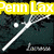 Yellow banner with 'Penn Lax' text above diagonal white line on dark background, yellow '#3' square on right.