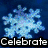 Pixelated holiday-themed buddy icon with four quadrants showing snowflakes, Santa Claus, and a snowman, each with overlaid text.
