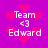 Pixelated icon with purple background, pink hearts, and white text reading "Team <3 Edward" repeated in four quadrants.