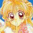 A pixelated anime-style character with blonde hair and red eyes on the left, next to a black background with white text reading "Anime IM" and a stylized signature below it.