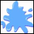 Animated contact sheet of a blue snowflake-shaped icon with evolving text content across 24 frames, showing progressive appearance and fading of 'flip', 'N', and 'rip' text elements on a white background.