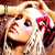 Pixelated static image of a person with light hair and red lips, likely from a celebrity or pop culture reference, displayed as an AIM buddy icon.