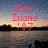 Pixelated static image with pink text 'Fire Island '07' over a sunset landscape background featuring water, land, and gradient sky.