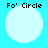 Four identical light blue circles on a cyan background with 'Fo' Circle text above each circle.
