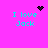 A bright pink background displays four identical cyan text blocks reading "I love Jack" with varying black pixel symbols above each block.