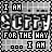 A 6-frame animated contact sheet of a pixelated black-and-white buddy icon displaying the text "I AM SORRY FOR THE WAY I AM" with visible dithering and grid artifacts across all frames.