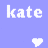 Pixelated text and heart symbols on a solid light purple background with no visible animation.
