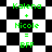 Green text on black-and-white checkered background reads 'Kalena + Nicole = BFF' in multiple repeated arrangements.